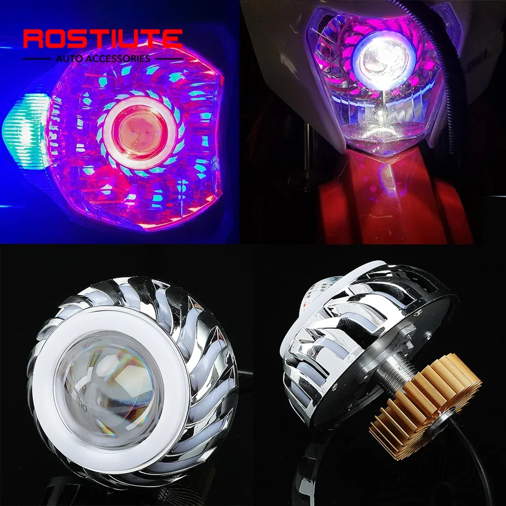 Universal Motorcycle Led Headlight Projector - Lampu Depan Sepeda Motor Mata Malaikat