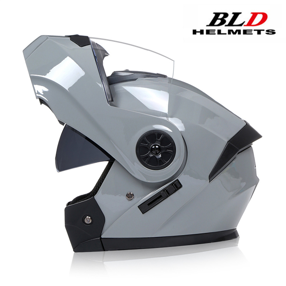 Helm sepeda motor lensa ganda  - Modular Flip Up Motorcycle Helmet Dot Approved ulasan dan harga
