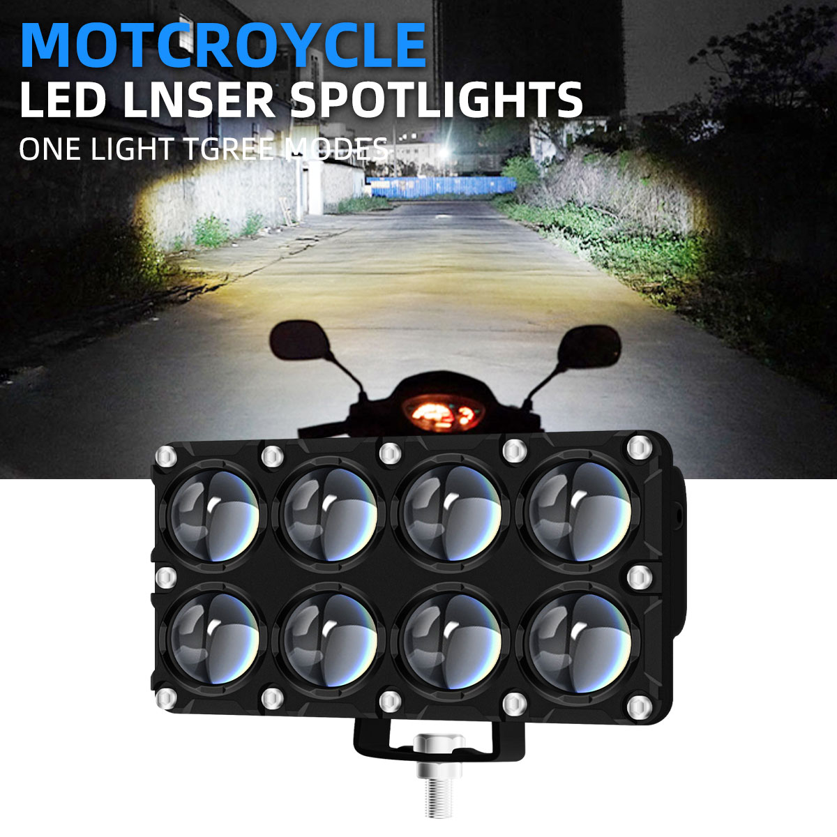 Lampu Sorot Tambahan Sepeda Mo - Universal Motorcycle Led Headlight Projector ulasan dan harga