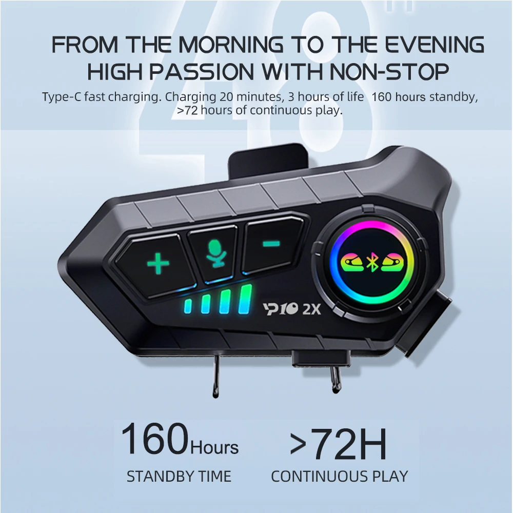 Y10 2x Headset Bluetooth Inter - Universal Motorcycle Helmet Intercom Headset ulasan dan harga